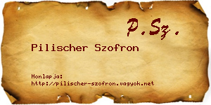 Pilischer Szofron névjegykártya